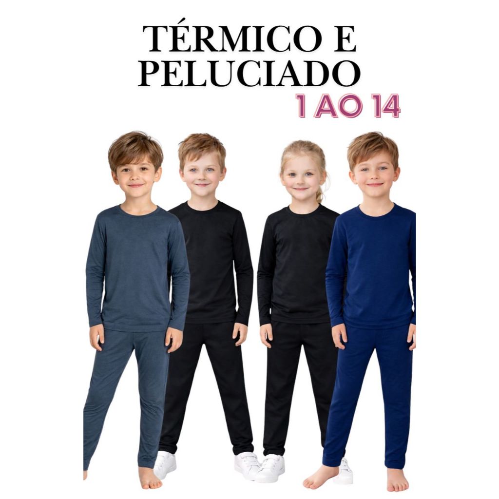 Conjunto Térmico Infantil Juvenil Menina e Menino