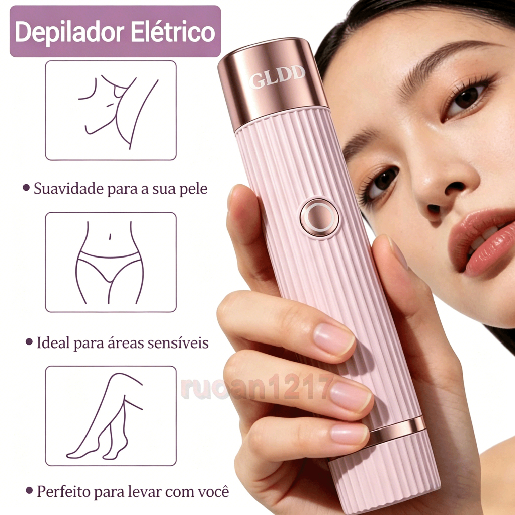 Depilador Eletrico Feminino Recarregável Removedo