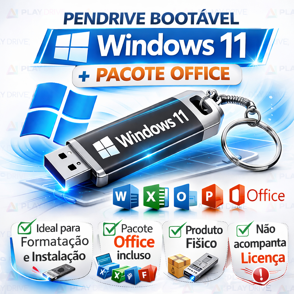WINDOWS 11 – 25H2 -PEN DRIVE BOOTÁVEL  + Of
