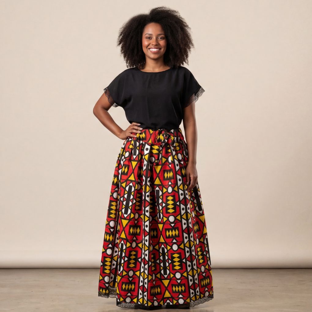Saia Oxford Umband Candomblé Estampada Varias Cor