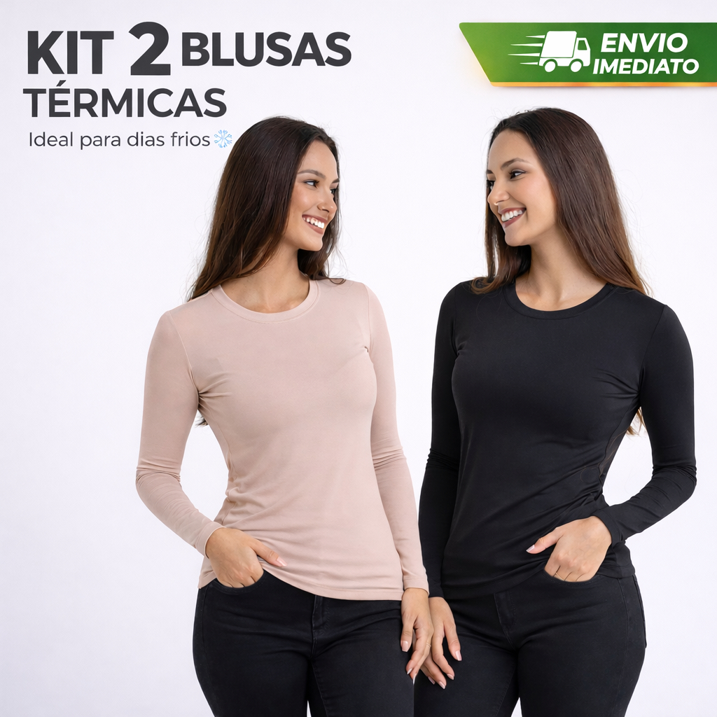 Kit 2 Blusas Térmicas Femininas Peluciadas Segund