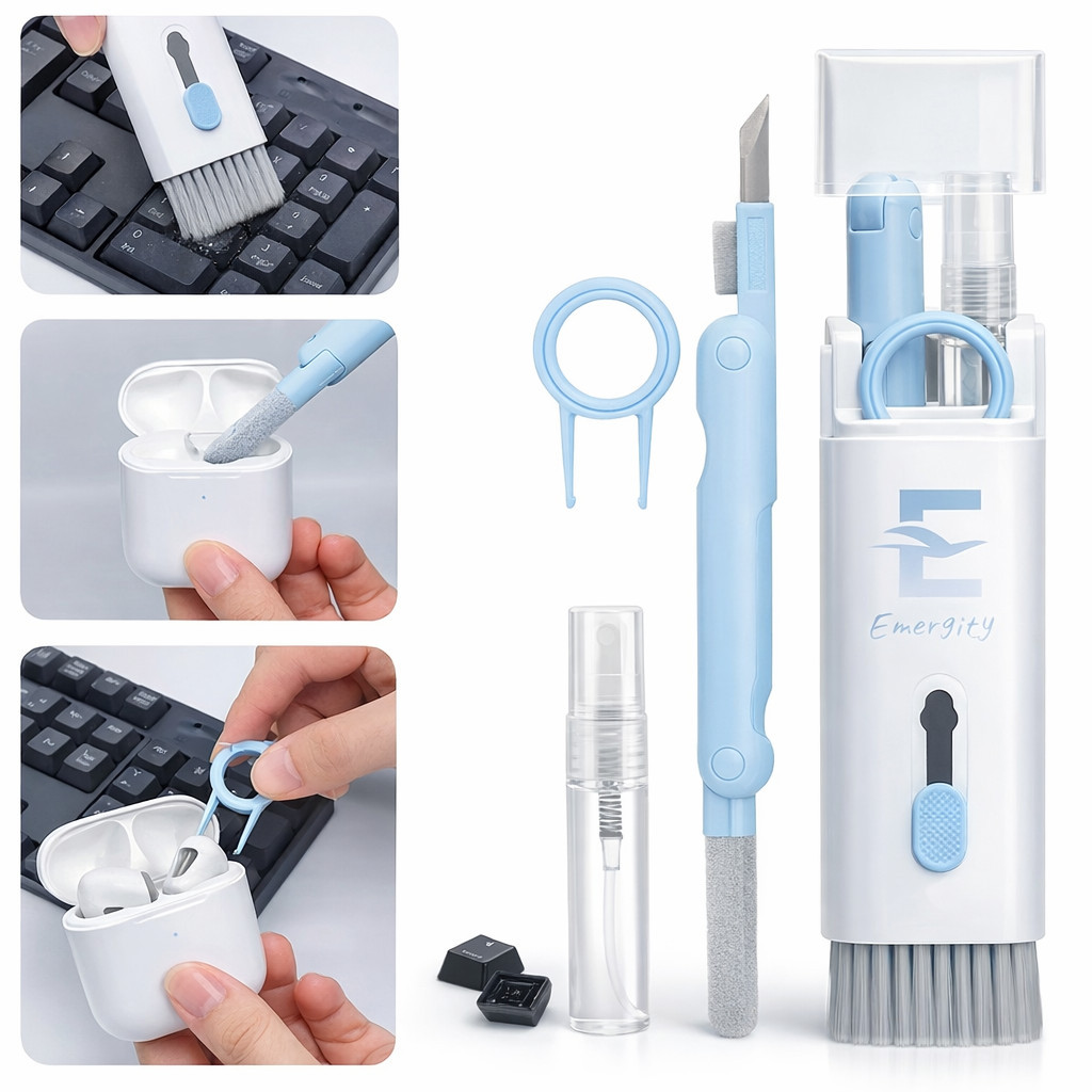 Kit Limpeza Multifuncional 7 em 1 Teclado Notebook