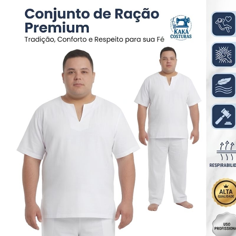 Conjunto Plus Size Umbanda e Candomblé Roupa de R