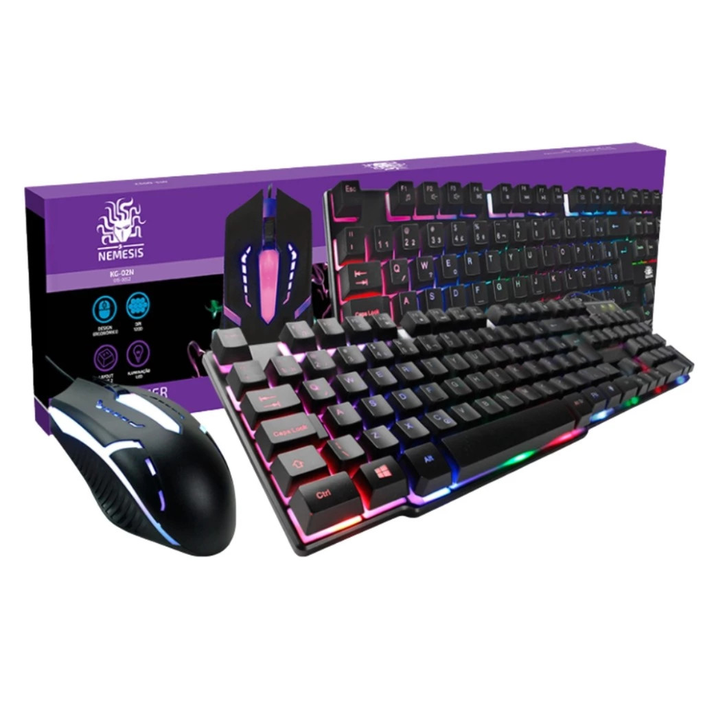 Combo Gamer Start Nemesis KG-02N Teclado e Mouse C