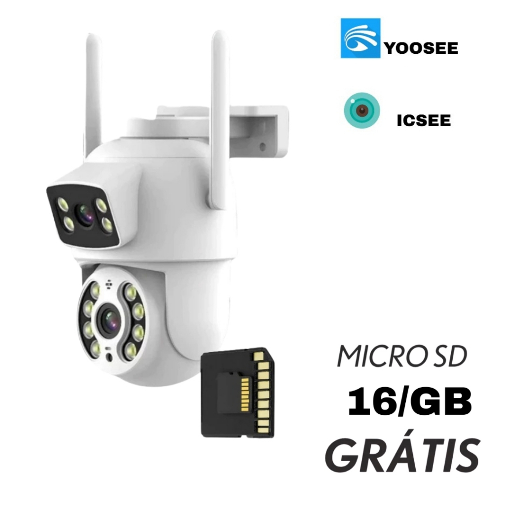 Câmera De Segurança Lente Dupla ICSEE/YOOSEE IP6
