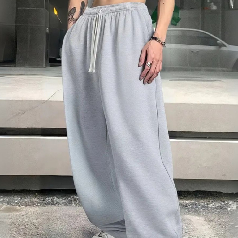 Calça Cargo Baggy Larga DE Moletom Masculina Desp