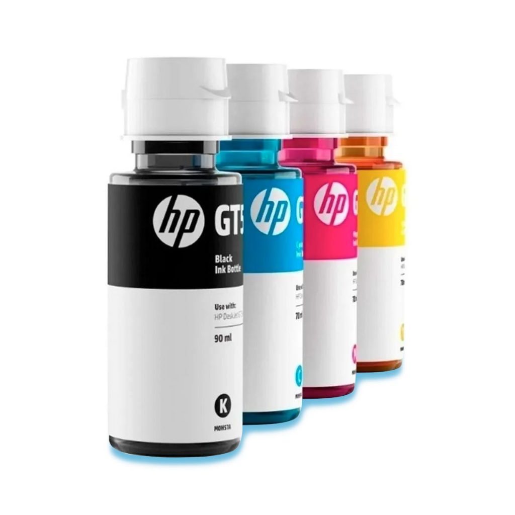 Combo 4 Refil De Tinta Original Hp Gt53 Gt52 Para 