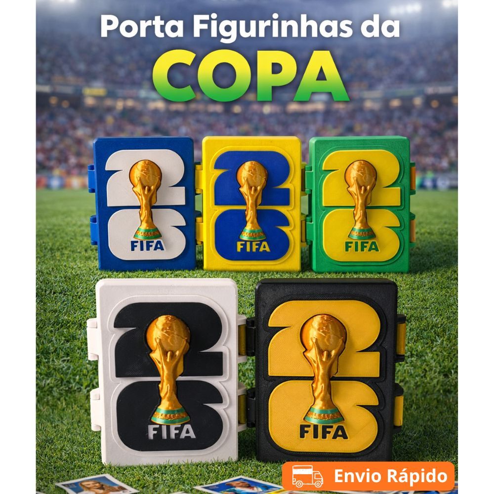 Porta Figurinhas Copa 2026  Caixa Organizadora de 