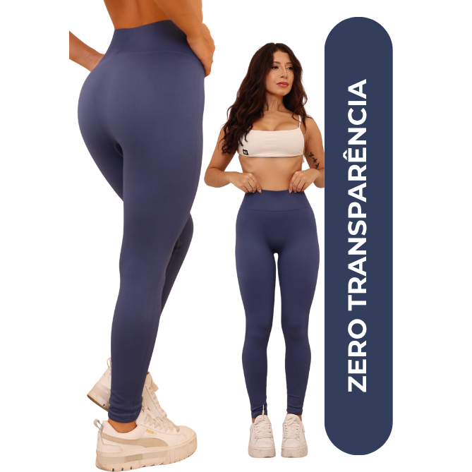 Calça Legging Canelada Poliamida Academia Zero Tr