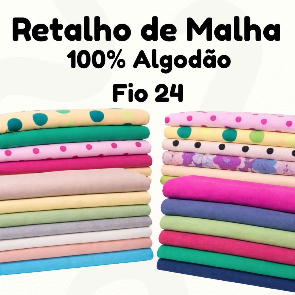 Retalho ESTAMPADO Grande  Malha 100% Algodão Len�