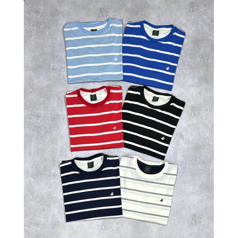 Camiseta Listrada Brooks Masculina Casual Premium 