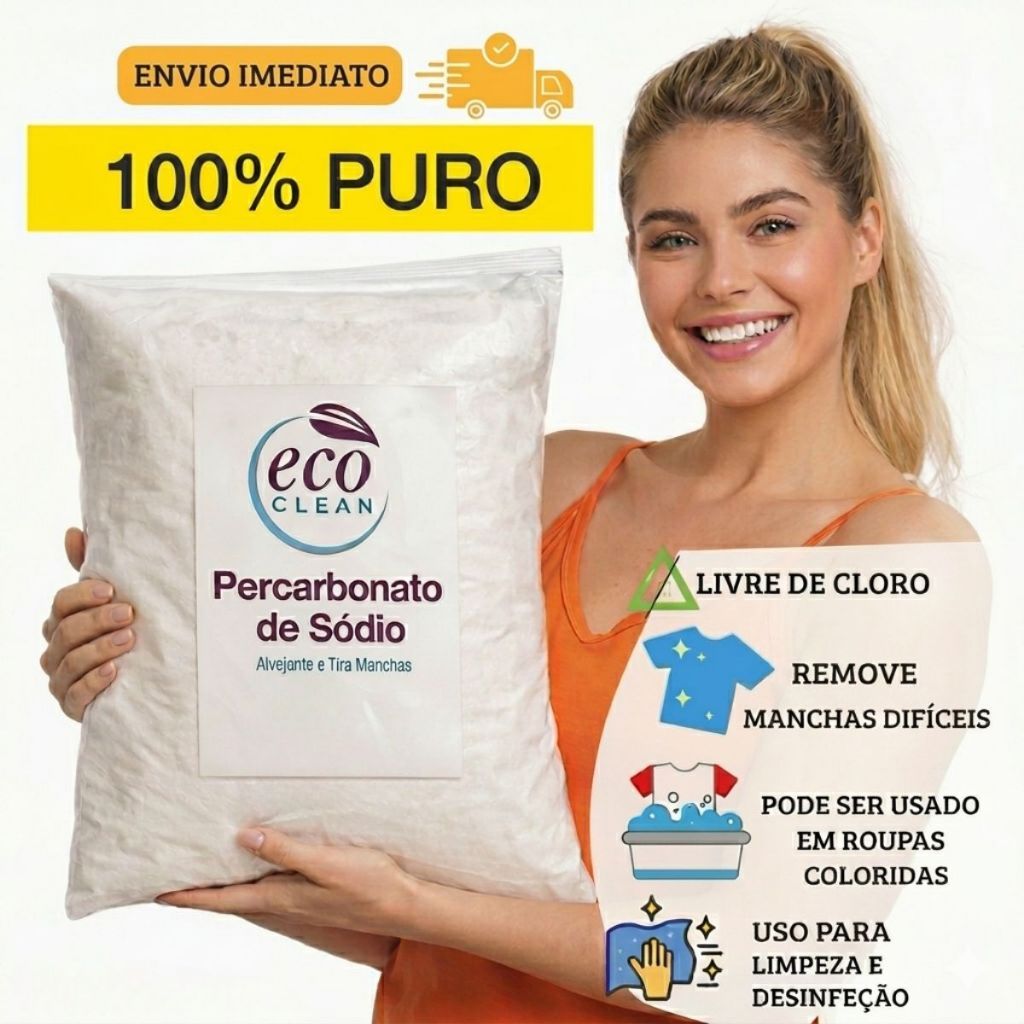 Percarbonato de Sódio Limpeza Em Geral Tira Manch