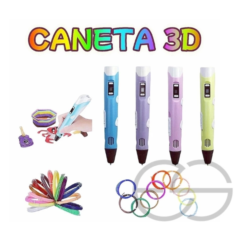 Caneta 3D Impressora Manual Infantil e Adulto Com 