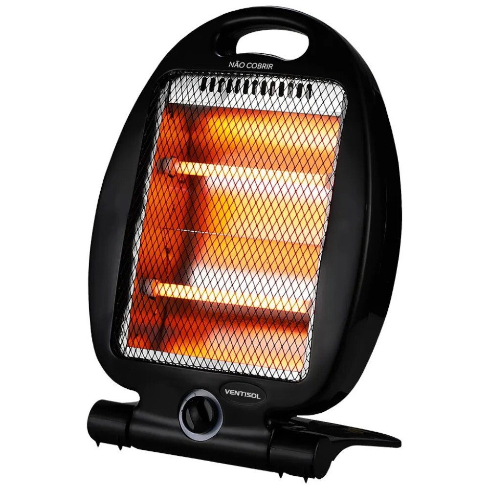 Aquecedor elétrico 800W quartzo 2 em 1 com 2 nív