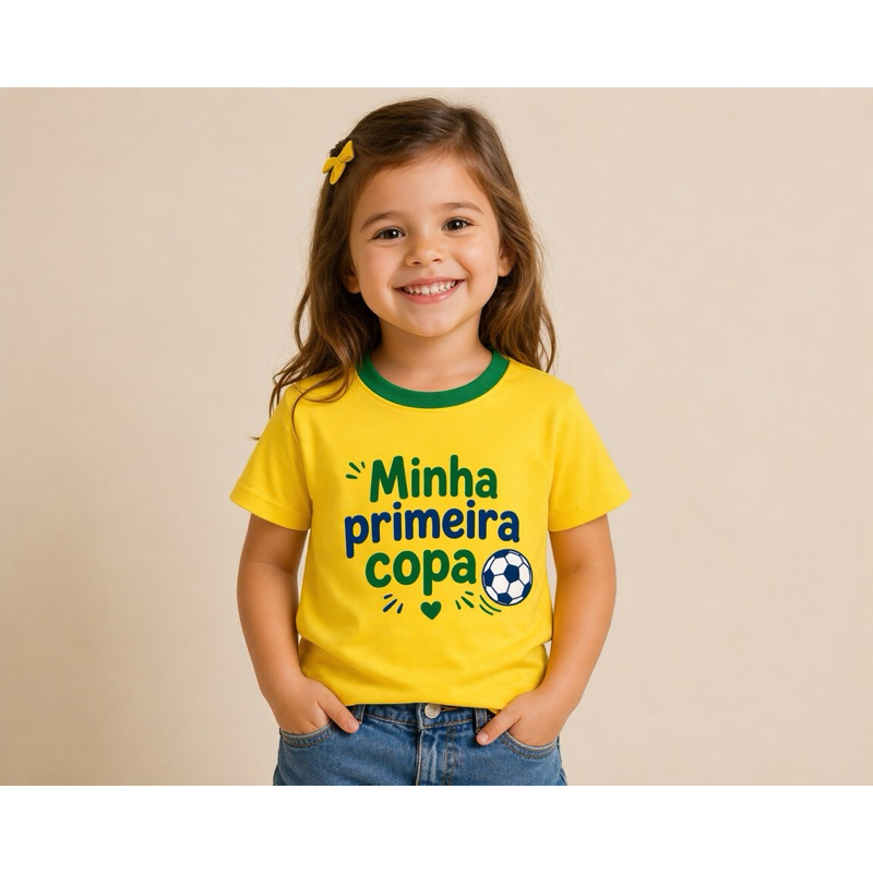 Camiseta do Brasil Infantil Unissex Personalizada 