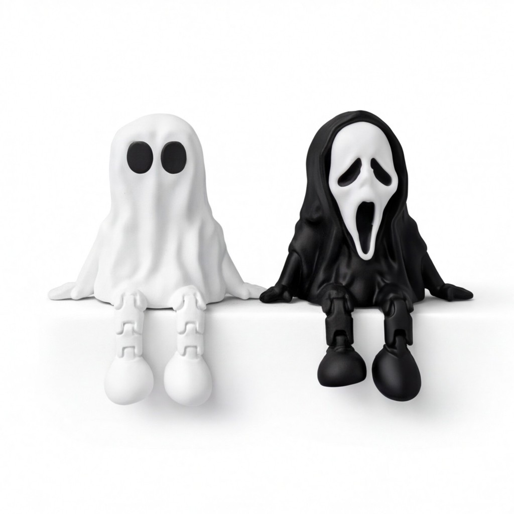 Enfeite Gamer Fantasminha e Ghostface Para Setup G