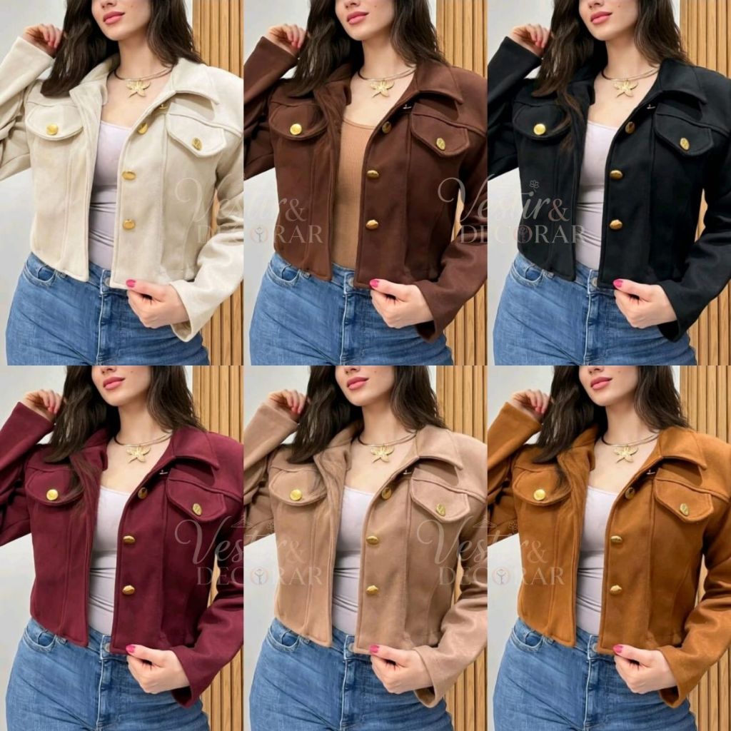 Jaqueta Feminina Lã Batida Premium Casaco Curto I