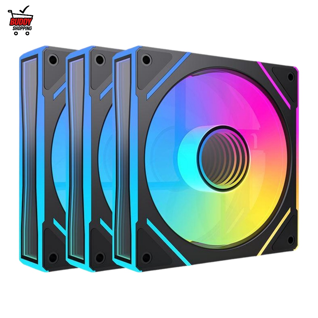 Kit 3 Ventoinha Cooler Fan ARGB Estilo Ring Anel 1