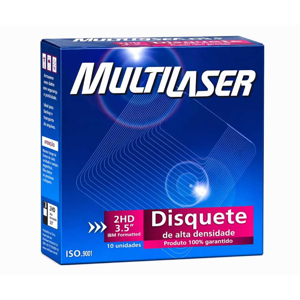 Kit 10 Disquetes 3.5 2HD 1.44MB – Marcas Div