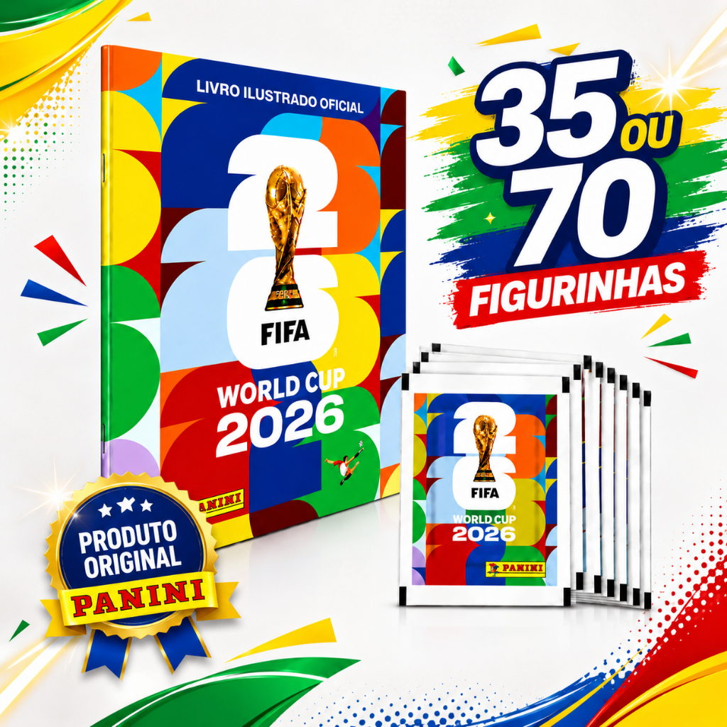 Kit Album Copa do Mundo FIFA 2026 + Figurinhas Pac