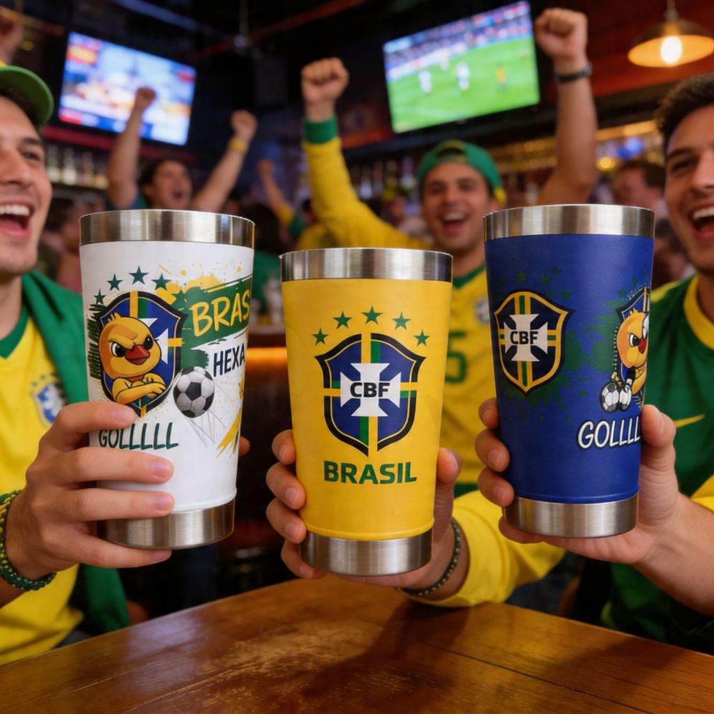 Copo Térmico 473ml Completo Brasil Personalizado 