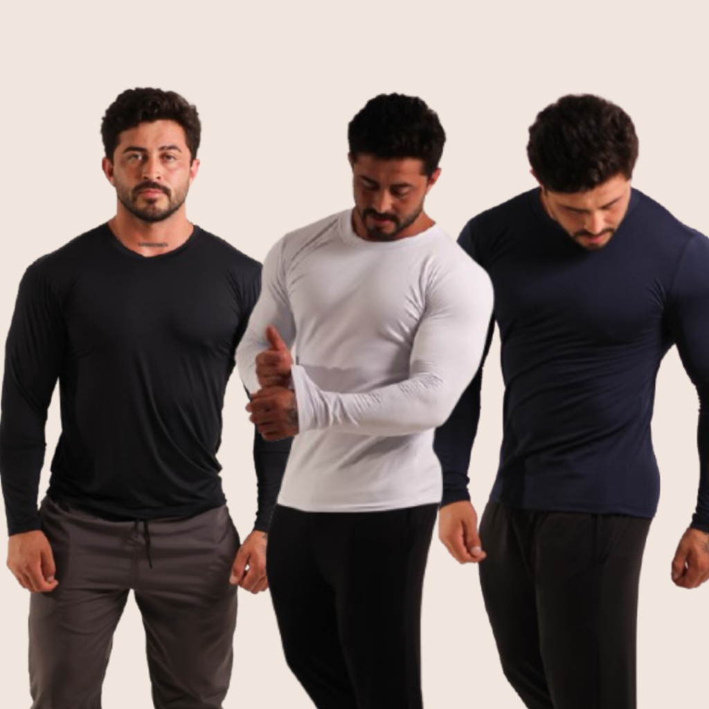 Kit 3 Blusa de Frio Segunda Pele Térmica Peluciad