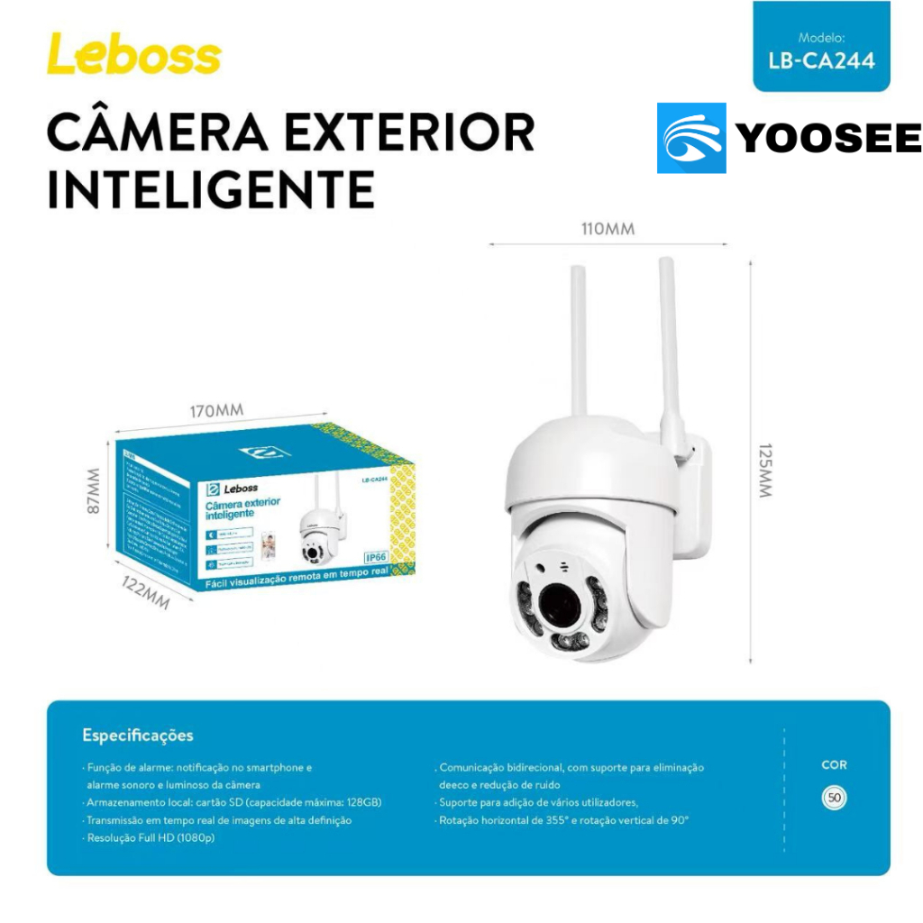 Câmera Segurança 1080p Externa À Prova Dágua I