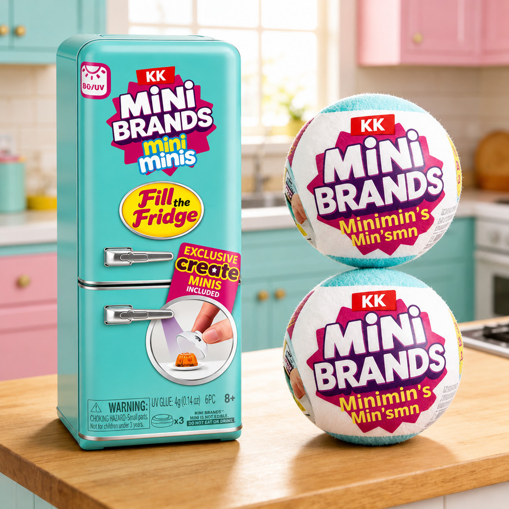 Mini Geladeira Mini Brand Brinquedo Fill The Fridg