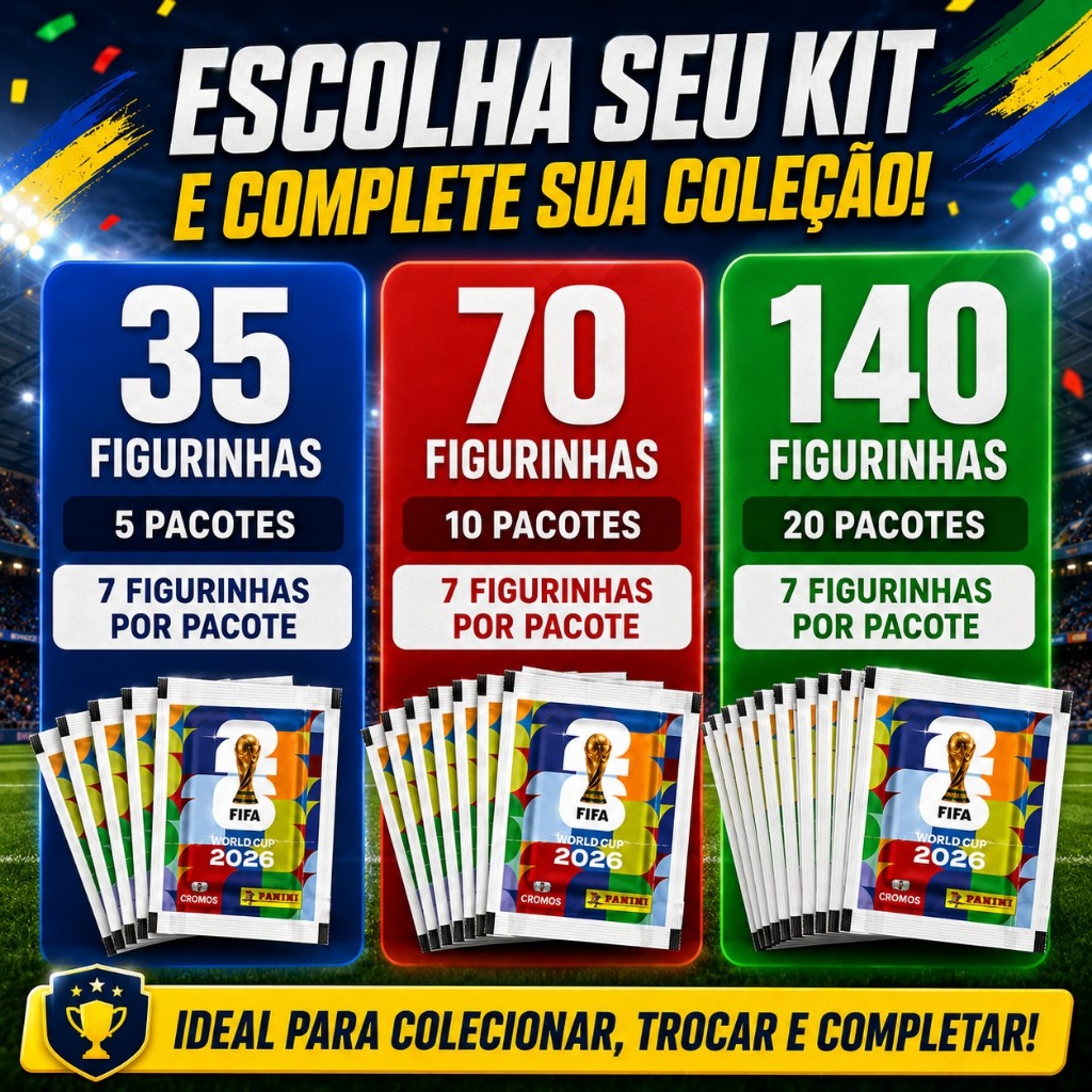 Kit Figurinhas Copa Do Mundo 2026 Panini Original