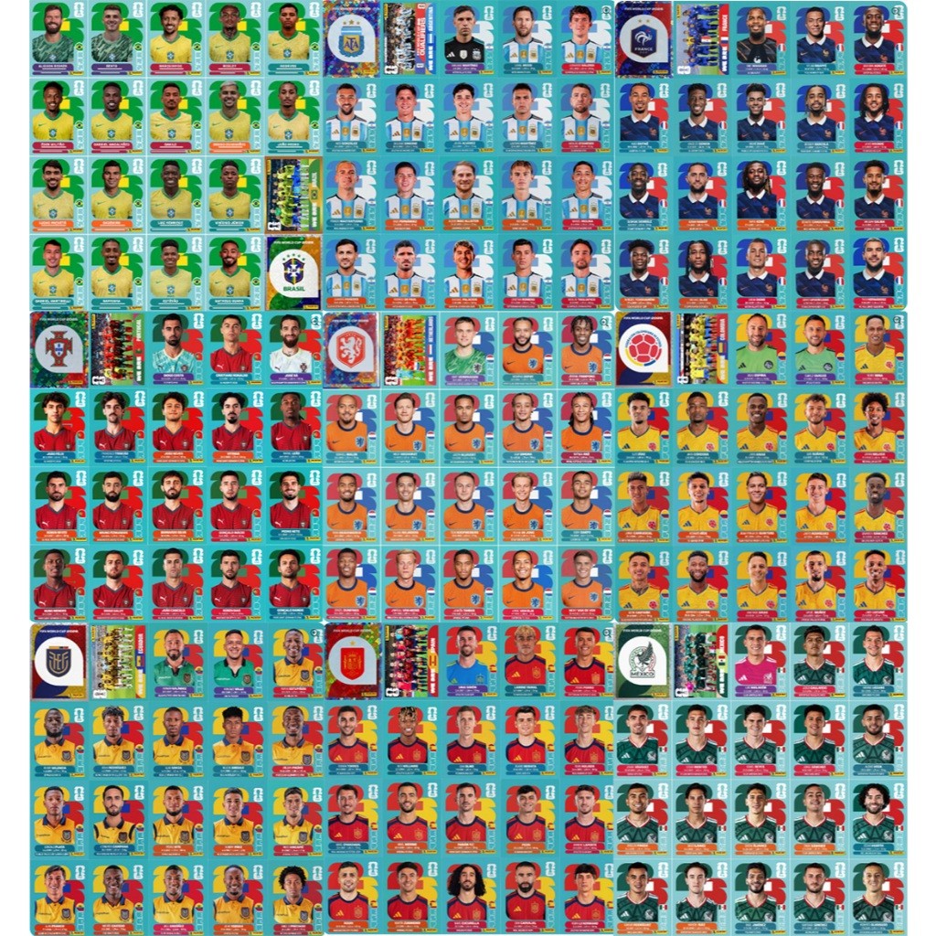 Figurinhas Copa do Mundo 2026 8 Seleções Complet