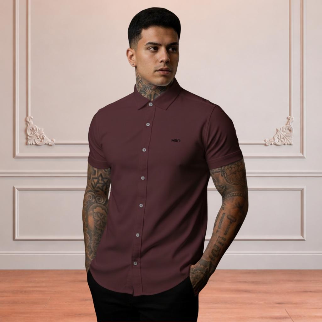 Camisa Masculina Manga Curta de Viscose | Não Ama