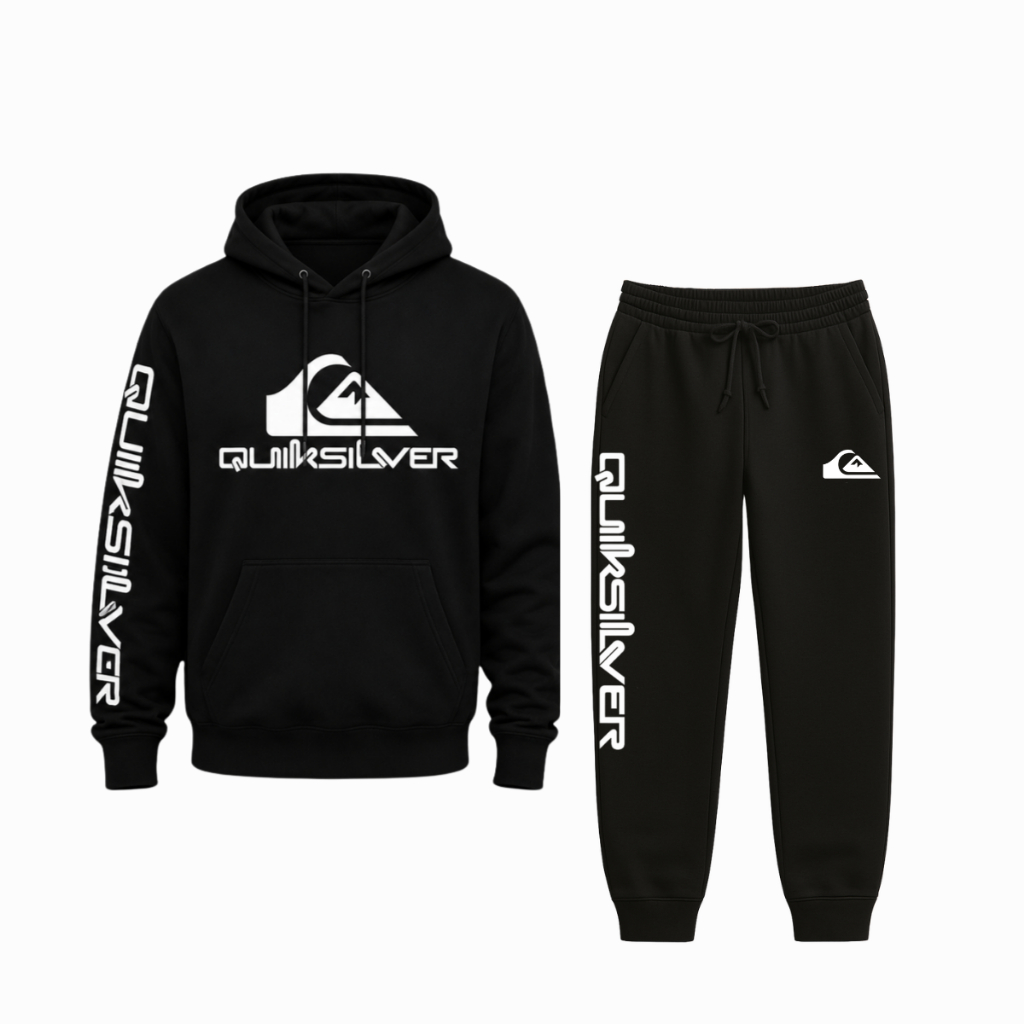 Conjunto Moletom Canguru Quiksilver Skate Surf Sur