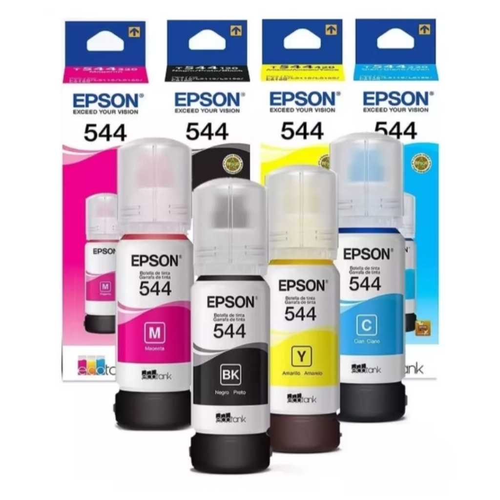 Kit 4 refil de tinta 544 para impressora L3250 L31