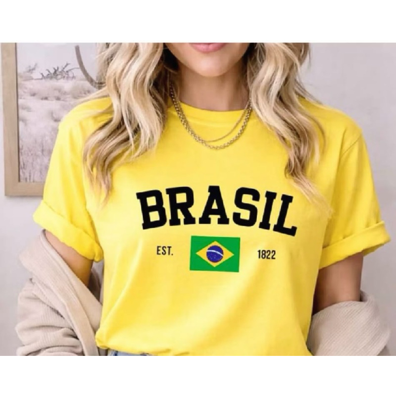 Camisa Feminina Seleção Brasileira Estilo Casual