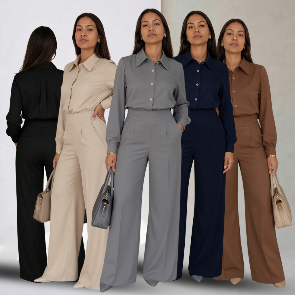 Conjunto Alfaiataria Feminino Inverno Pantalona Ci