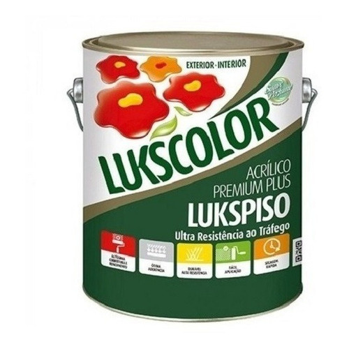 Tinta Lukscolor Piso Lukspiso 1/4 900 Ml Litros Pr