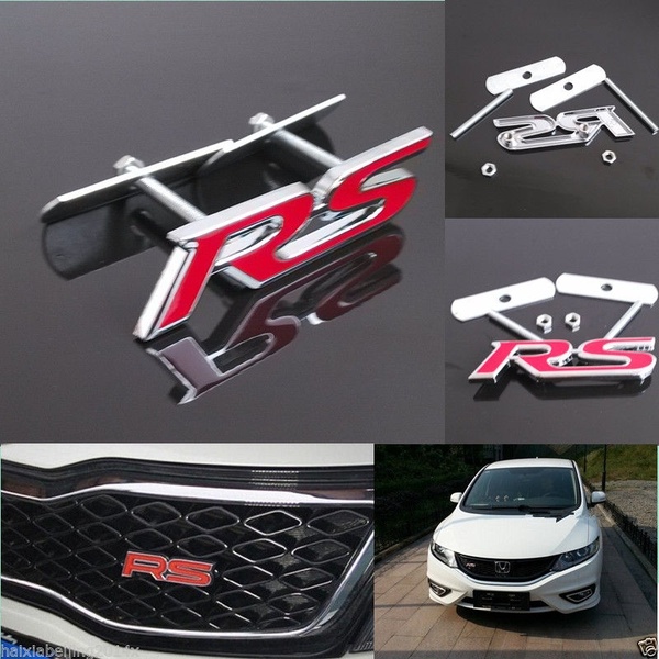 3d Rs Metal Emblema Do Carro Logotipo Da Grade Dia