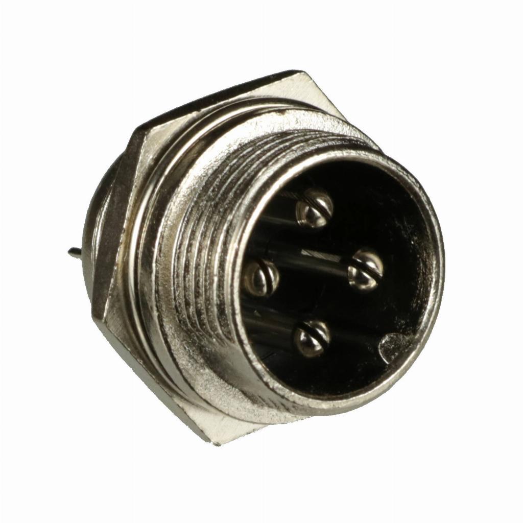 5 Conector de Aviação Circular Mike GX16 4 Vias 