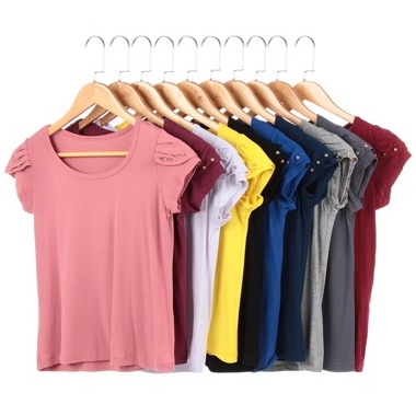 Blusa Feminina Manga Dupla T-shirt Basica Blusinha