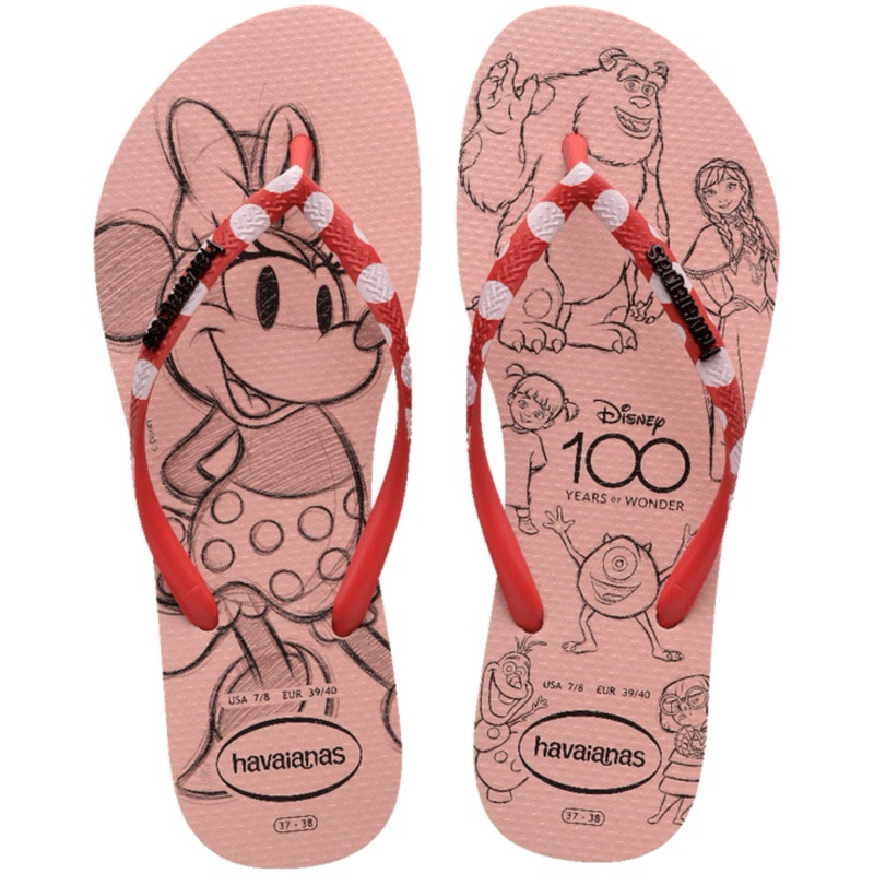 Chinelo Havaianas Slim Disney Minnie Mickey Tira F