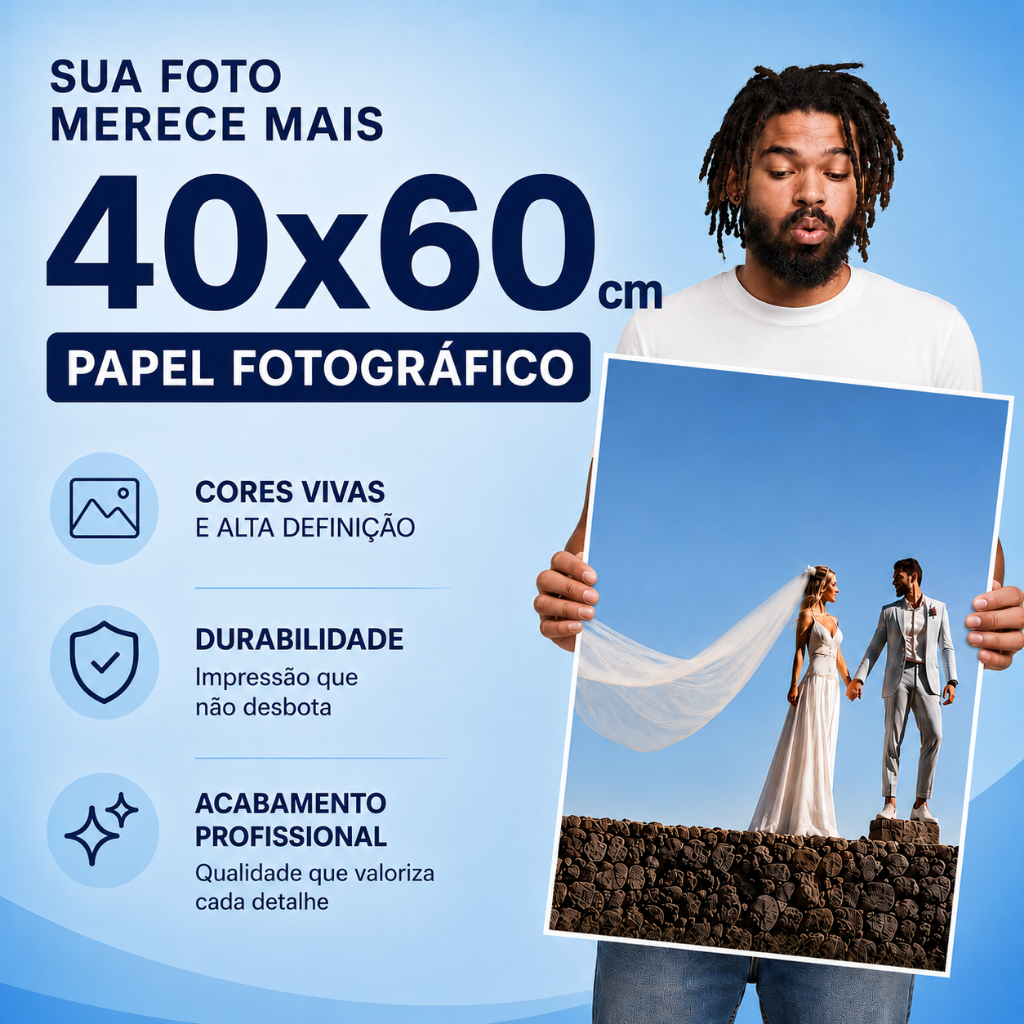 Impressão/ Revelação 40×60 Cm Papel Fotog�