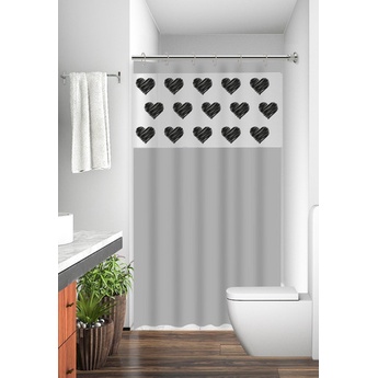 Cortina Box 1,80×2,00m Com Ganchos Pvc 100% A