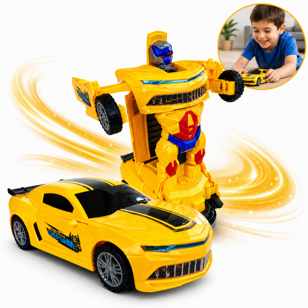 Carro Robô Tranformers Carrinho camaro amarelo Tr
