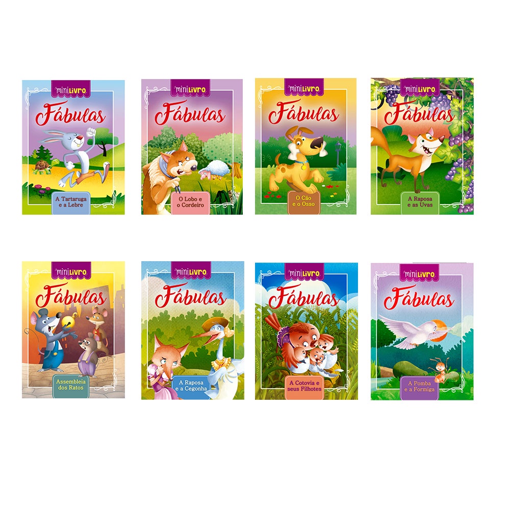Kit com Minilivros – Coleção Fábulas