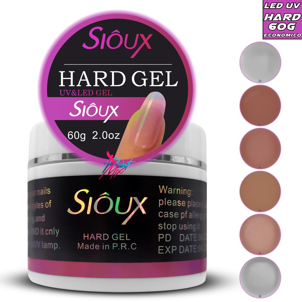 Hard Gel Sioux 60g LED UV Profissional Alta Resist