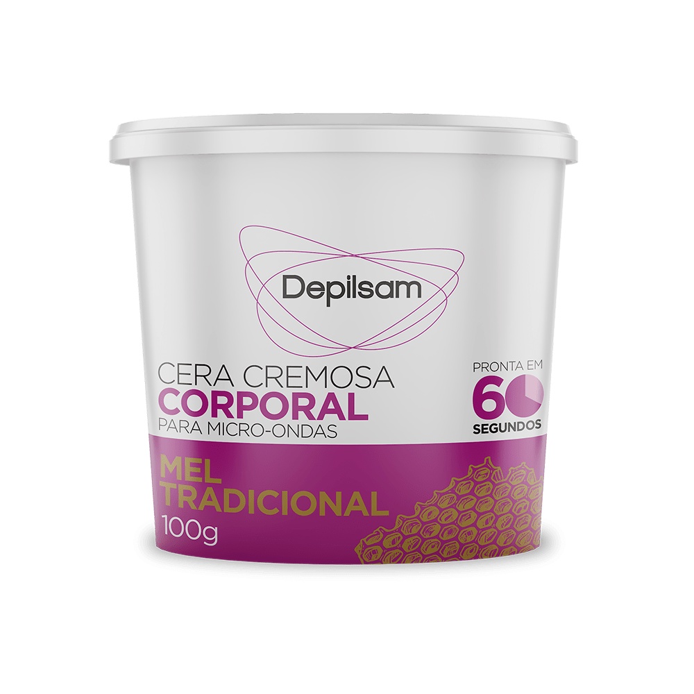 Cera Cremosa Corporal Depilsam de Micro-Ondas Mel 