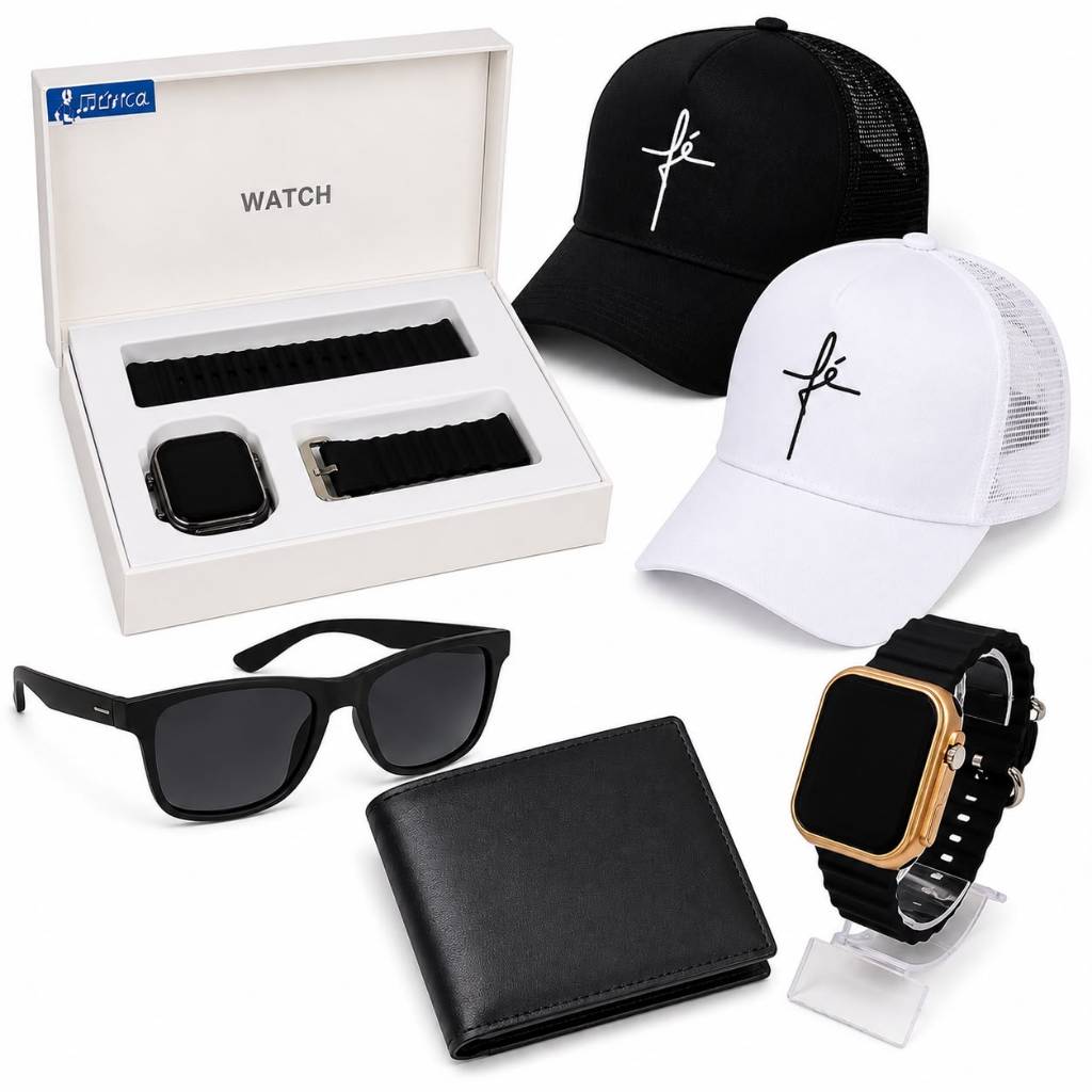 Kit Presente Masculino Boné grife + Carteira de C