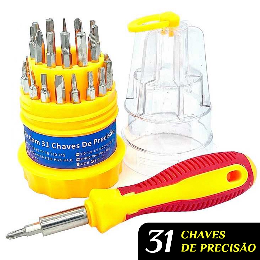 Kit Chaves Ferramentas de Precisão 31 Peças 31&#