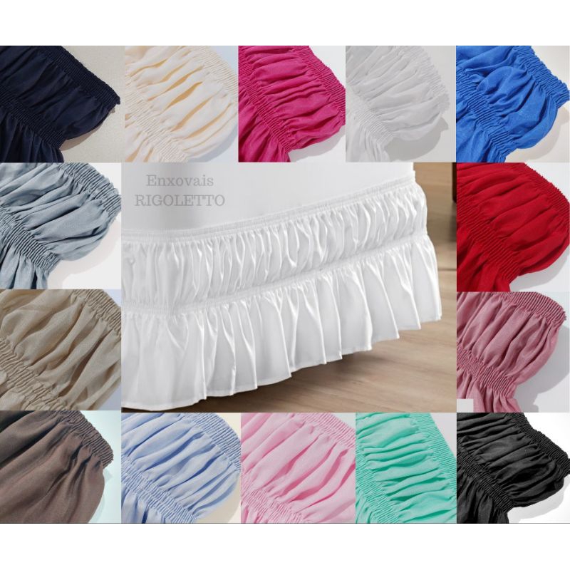 Saia para Colchão Cama Box 2 elásticos Talu -Del