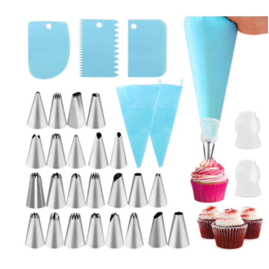 24 PÇS Conjunto De Saco De Confeiteira De Silicon